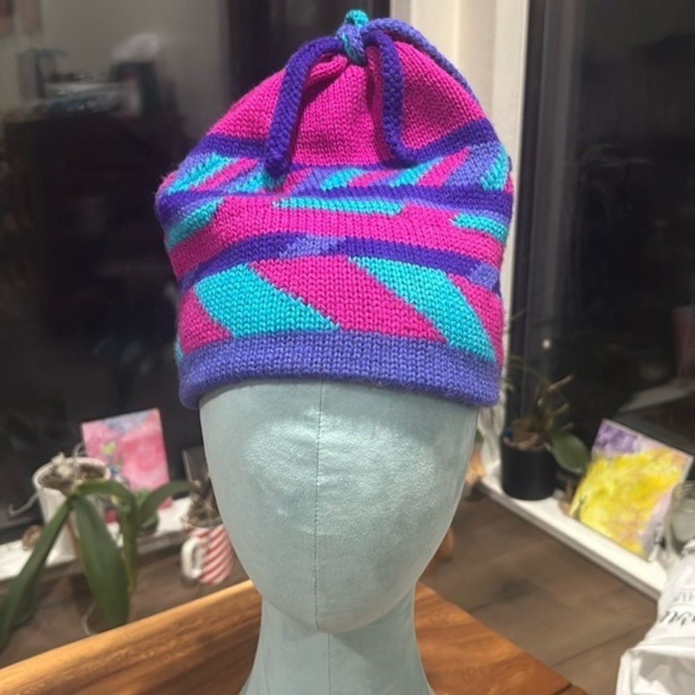Wool Beanie !! Vintage !! Made in USA !!